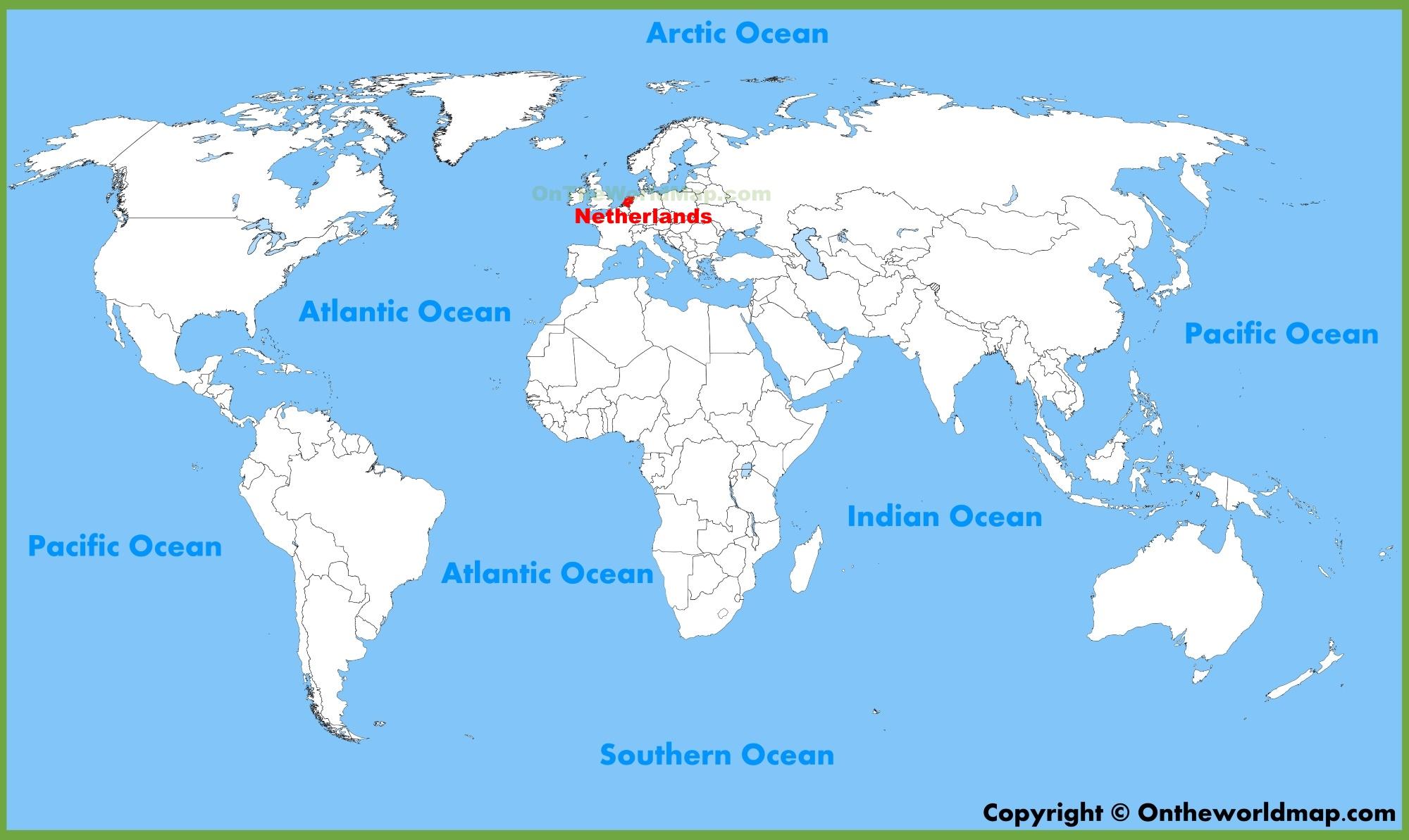 olanda pe harta lumii Olanda harta mondială   Olanda pe harta lumii (Europa de Vest 